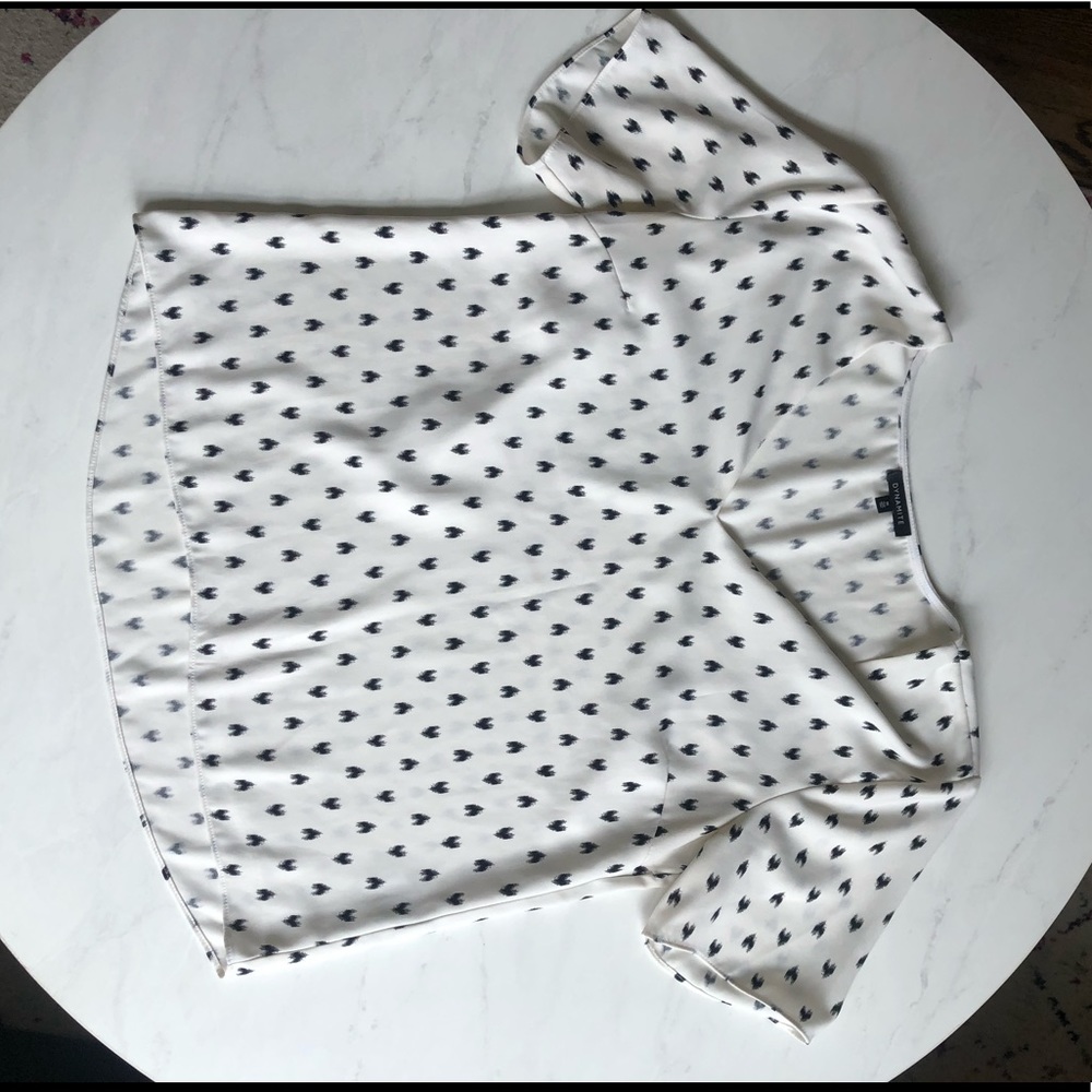 White Short Sleeve Heart Top